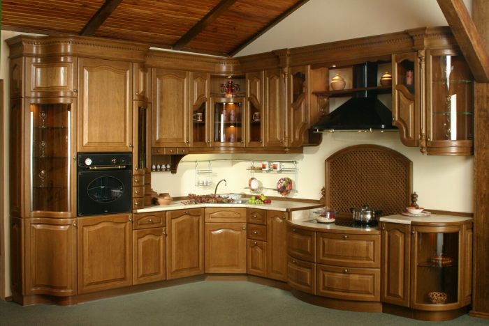 деревянная кухня